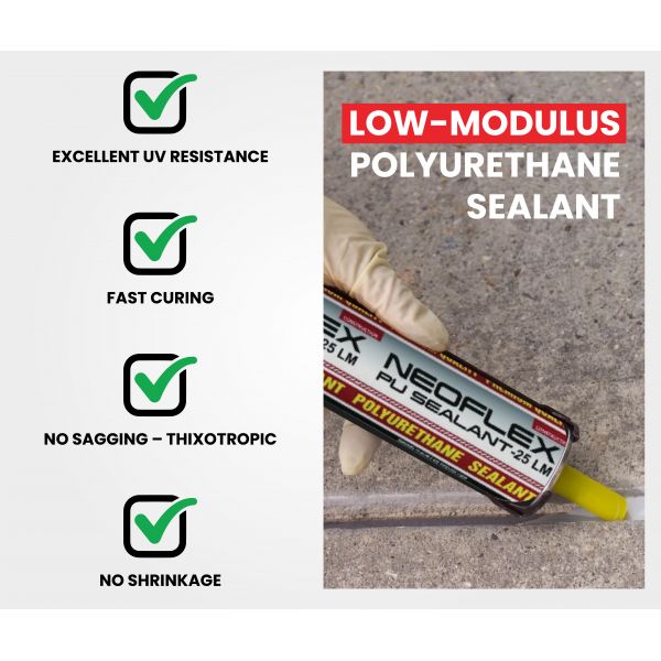 Neoflex - PU 25LM Low-Modulus Polyurethane Sealant - Neutral Color 600ml Neoflex - PU 25LM Low-Modulus Polyurethane Sealant - Neutral Color 600ml