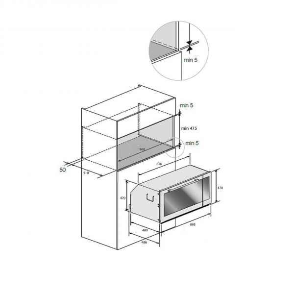 CM Screen Built-in Electrical Oven 90cm