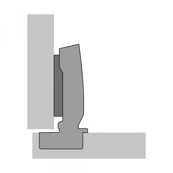 Hettich - Sensys Thick Door Hinge 95° With Integrated Silent System + Cross Mounting Plate
