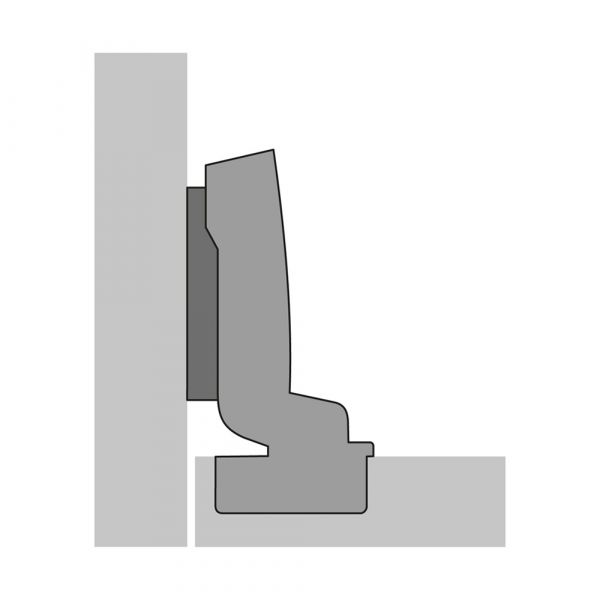 Hettich - Sensys Thick Door Hinge 95° With Integrated Silent System + Cross Mounting Plate