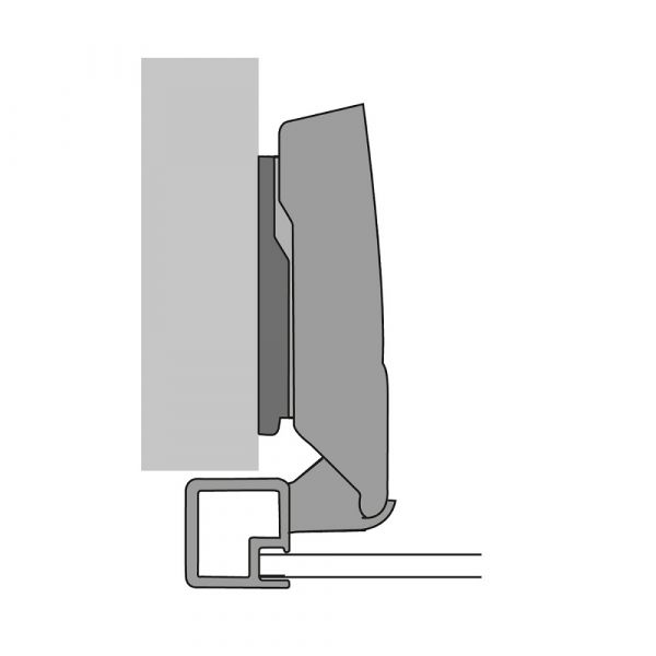 Hettich - Sensys Narrow Profile Hinge 95° With Integrated Silent System + Cross Mounting Plate