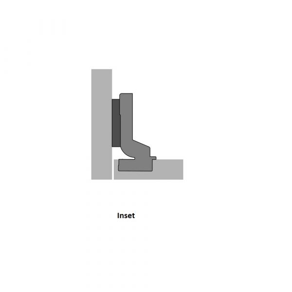 Hettich - Veosys 105° Stainless Steel Hinge - Integrated Silent System + Cross Mounting Plate