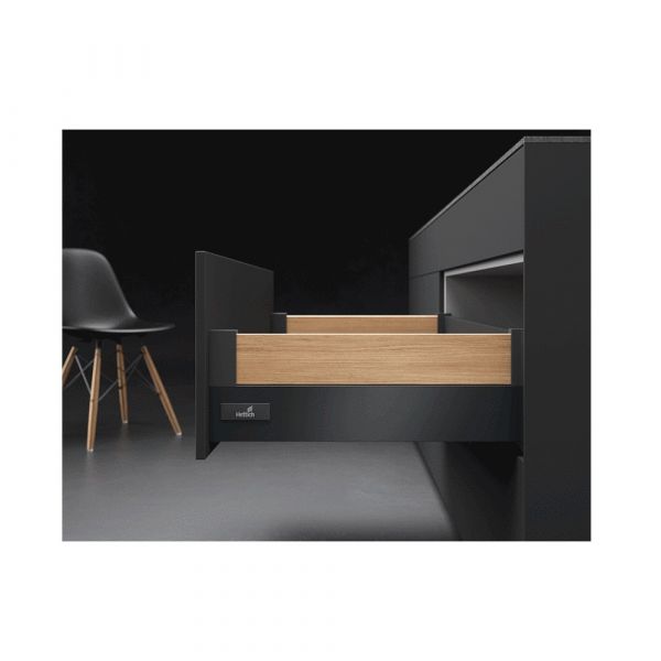 Hettich - InnoTech Atira Drawer System Set L/R 70mm Height Anthracite Finish