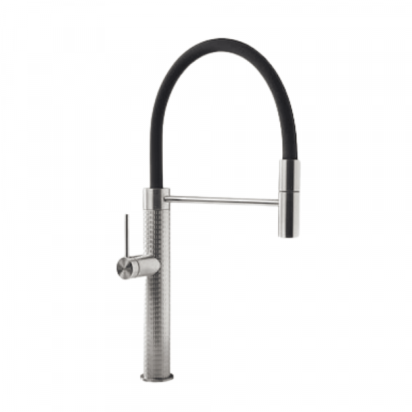 CM Mixer Tap with Rubber Pull-Out Nozzle Chrome Finish