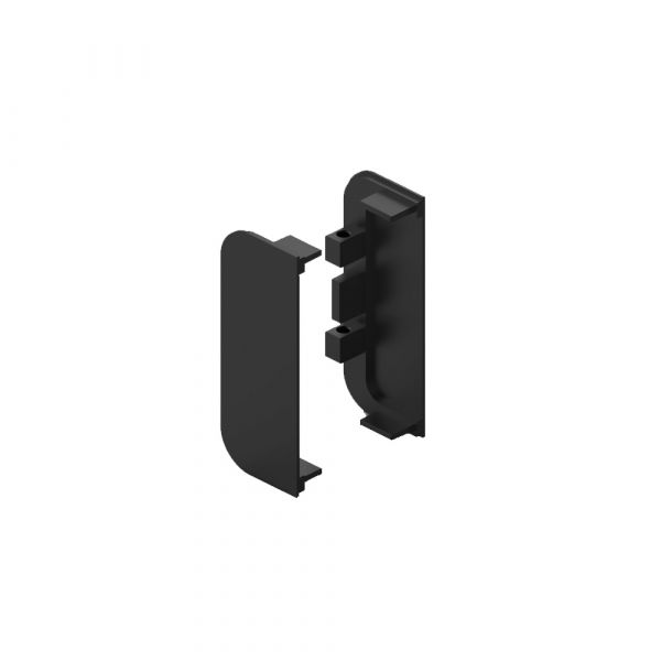 Hettich - Aluminium Gola Profile End Cap for C - Pair (Left & Right)