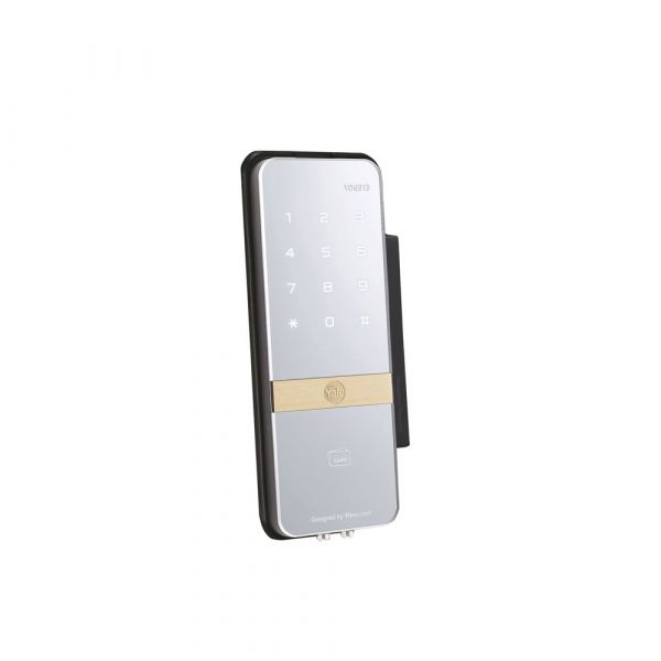 Yale - RFID Rim Smart Lock for Glass Door - Silver