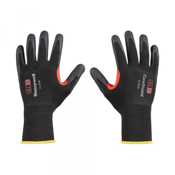 Honeywell - Safety Gloves Microfoam Nitrile Coating - Anti-Cut Level A1 Black (Pair)