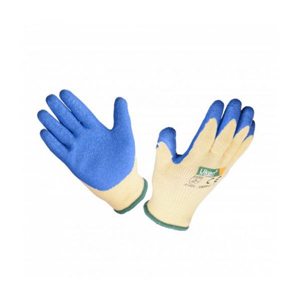 Uken - Safety Gloves with Latex Blue Grip