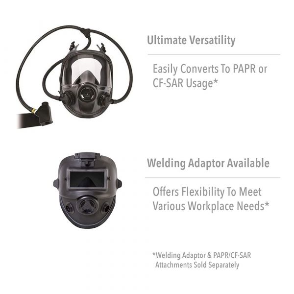 Honeywell - North Full Mask Respirator with Welding Adapter - Silicone Material