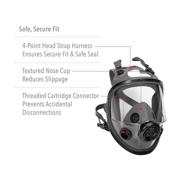 Honeywell - North Full Mask Respirator with Welding Adapter - Silicone Material