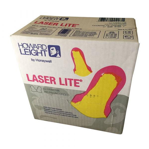 Honeywell - Laser Lite High Visibility Disposable Foam Earplugs for Ear Protection (Pairs)