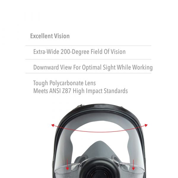 Honeywell - North Full Mask Respirator with Welding Adapter - Silicone Material
