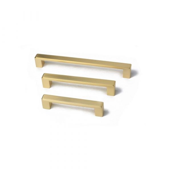 Bergo - M09 Modern Furniture Handle - Brushed Brass