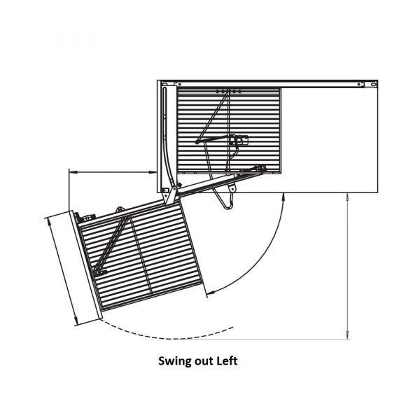 Kesseboehmer - MagicCorner - Corner Space Fitting - Ice White Chrome