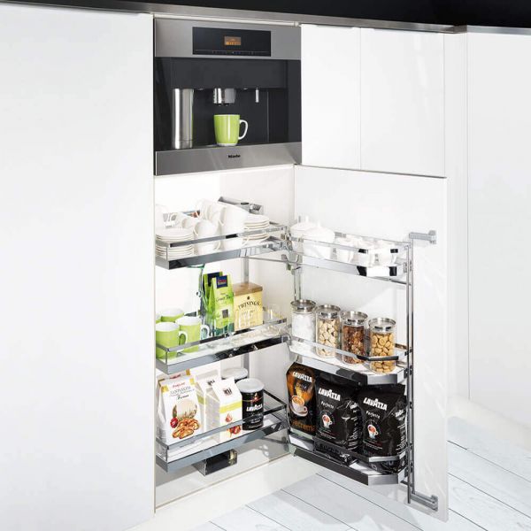 Kesseboehmer - Tandem Coffee Small Unit Fittings - Ice White-Chrome