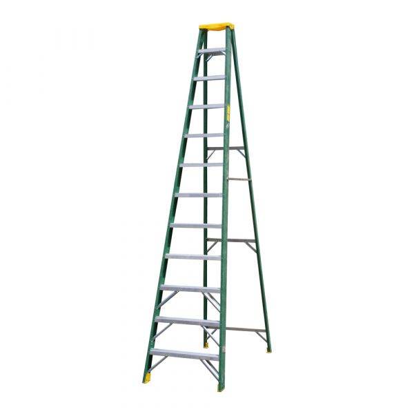 Penguin - Fibreglass Single Sided Ladder-Plastic Top