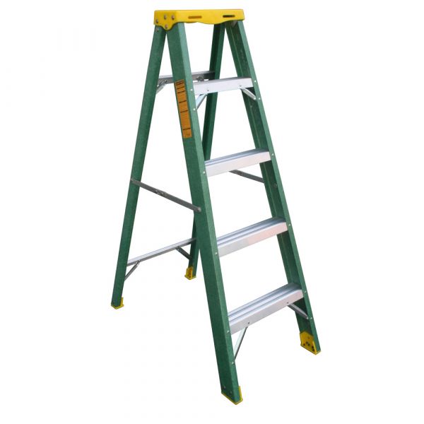 Penguin - Fibreglass Single Sided Ladder-Plastic Top