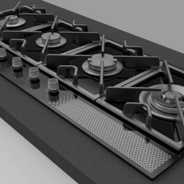 Baeckerhaft - Built-in 120 cm Black Glass Hob