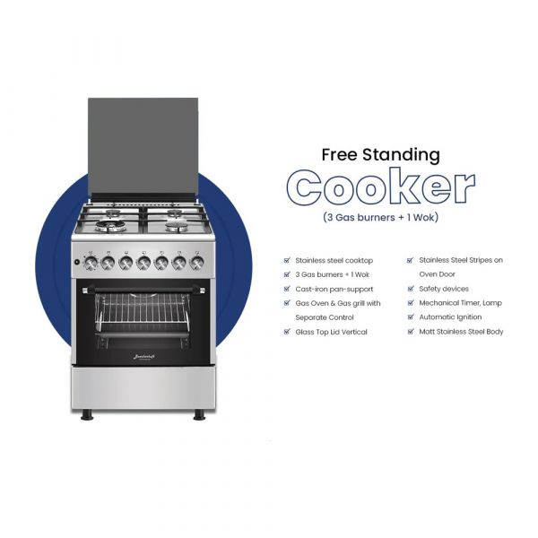 Baeckerhaft - 60cm Built-in Free-Standing Cooker with 1 Wok