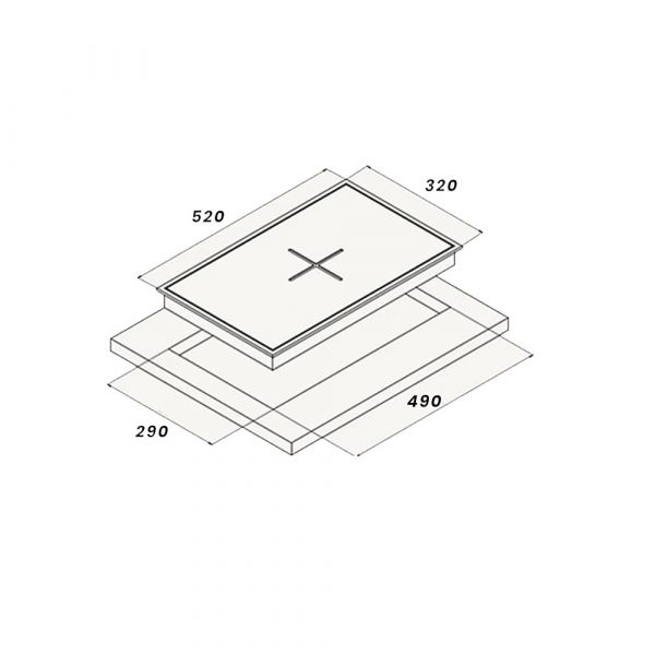 Baeckerhaft - Built-in 30cm Hob - One Wok Stainless Steel