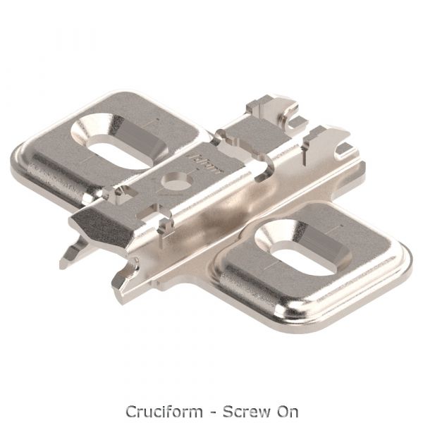 Blum - Clip Top Blumotion Cristallo Hinge 110° + Cam Mounting Plate Cruciform