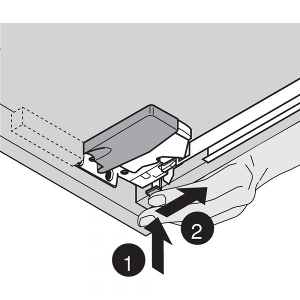 Blum - Tandem Plus Tip-on Full Extension Runner + Locking Device - Pair (Left-Right)