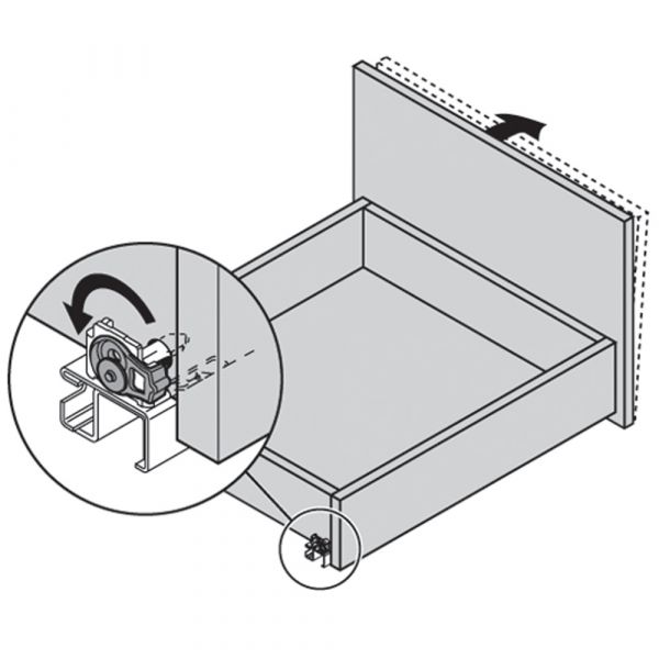 Blum - Tandem Plus Tip-on Full Extension Runner + Locking Device - Pair (Left-Right)