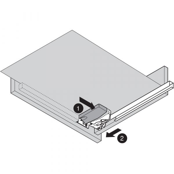 Blum - Tandem Tip-on Single Extension Runner + Locking Device - Pair (Left-Right)