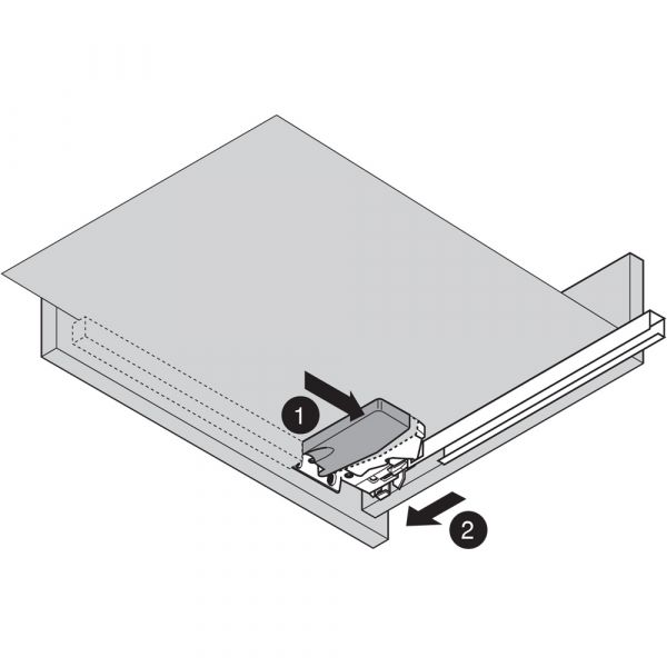 Blum - Tandem Plus Tip-on Full Extension Runner + Locking Device - Pair (Left-Right)