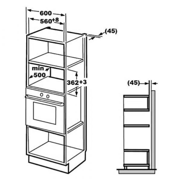 Baumatic - Built-in Microwave Oven Stainless Steel