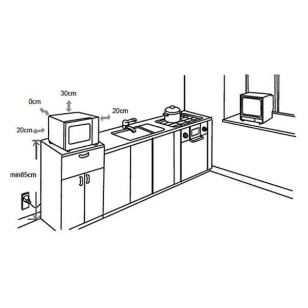 Baumatic - Freestanding Microwave Oven with Grill