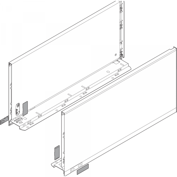 Blum - Legrabox Drawer High Fronted Pull-out F 500mm Length Full Extension - Set(Cabinet Profile (LR) + Drawer Side (LR) + Back Fixing Bracket (LR) + 4Pcs Front Fixing Bracket)