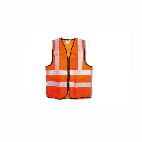 Clarke - Polyester Safety Vest 3 Pockets - Zip Fastener & 2 inch Reflective Tape