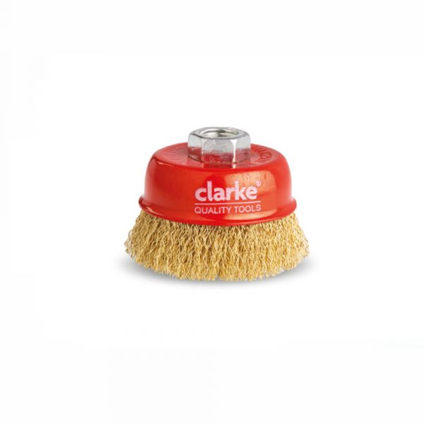 Clarke - Cup Wire Brush Crimped with 1.2mm Thickness & 0.5mm Wire Dia