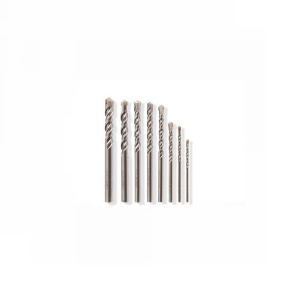 Clarke - Masonry Drill Bit 3-12mm, Set of 8pcs - Chrome Finish