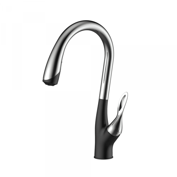 CM Pull-Out Kitchen Faucet Brass Body Black