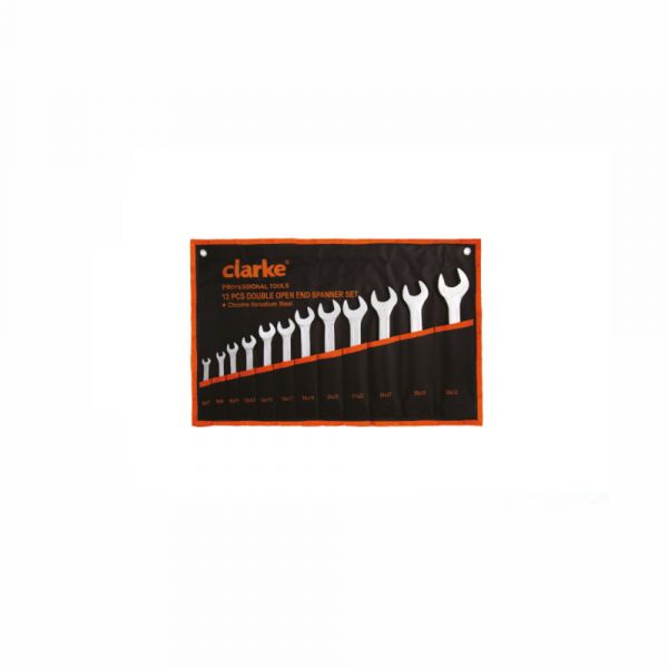 Clarke - Open End Spanner Set Chrome Finish Body with Pouch