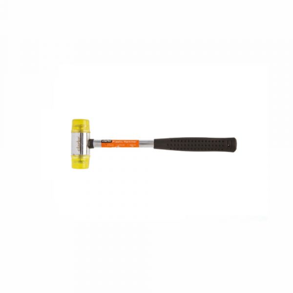 Clarke - Plastic Hammer Steel Handle with Comfortable Black Rubber Grip