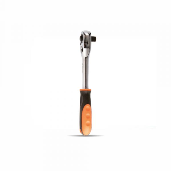 Clarke - Ratchet Handle Drive Orange/Black Handle High Polished Chrome with Reverse Switch Mechanism