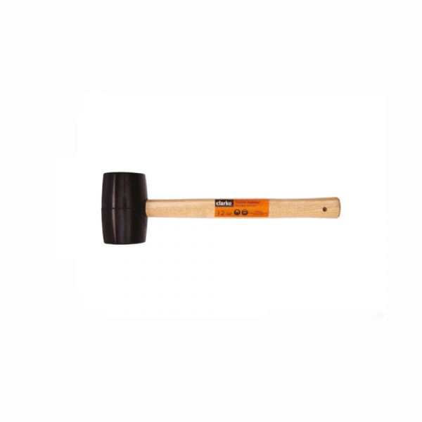 Clarke - Rubber Hammer 11 Inch Beech Wood Handle With Black Rubber Head