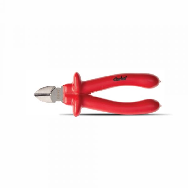 Clarke - Side Cutter Insulated 7 inch 1000V with Nickel Chromium Steel and Insulated Red Color Triple Layer Handle