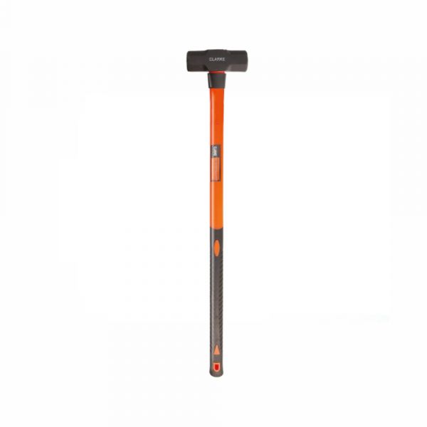 Clarke - Sledge Hammer with Orange/ Black Shatter Proof Fiberglass Handle & Steel Head