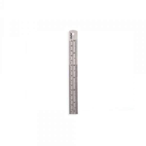 Clarke - Steel Ruler Thick Stainless Steel with Rounded Corner