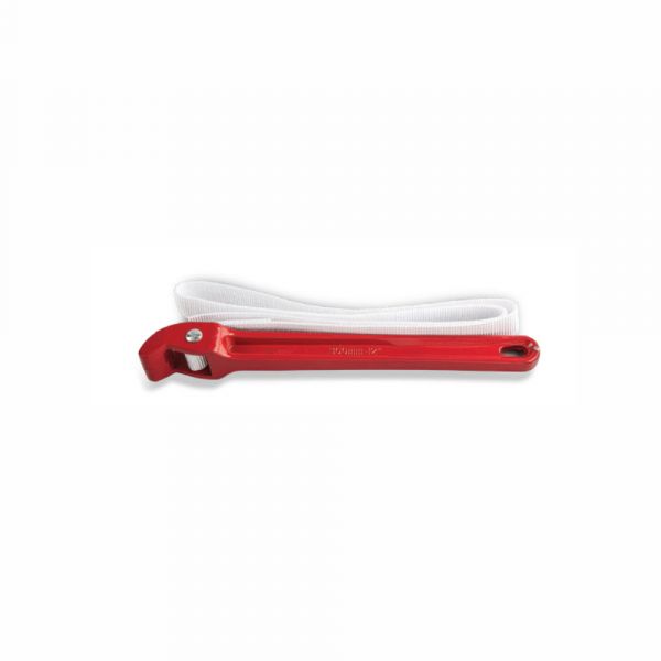Clarke - Strap Wrench 8 inch with White Color Nylon Belt & Red Color Aluminium Alloy Handle