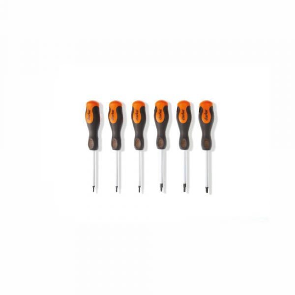 Clarke - Torx Screw Driver Set T10 to T30 Orange/Black Chrome Vanadium Molybdenum Steel & Chrome Plated