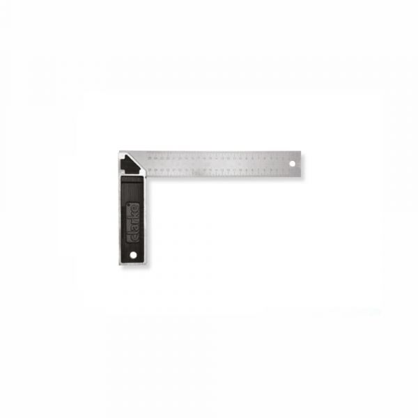 Clarke - Try Square Metric & Inch Marking Clear Grey Finish Rust Resistant