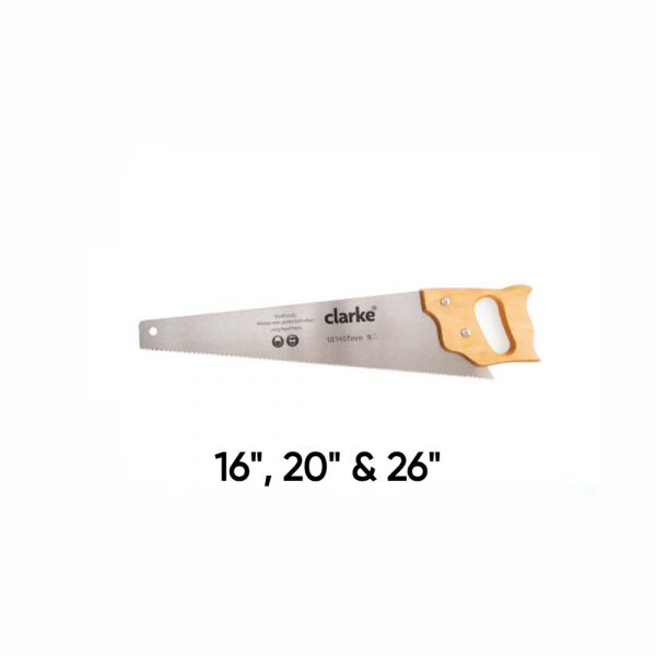 Clarke - Wood Hand Saw Hardwood Handle with Comfort and Control