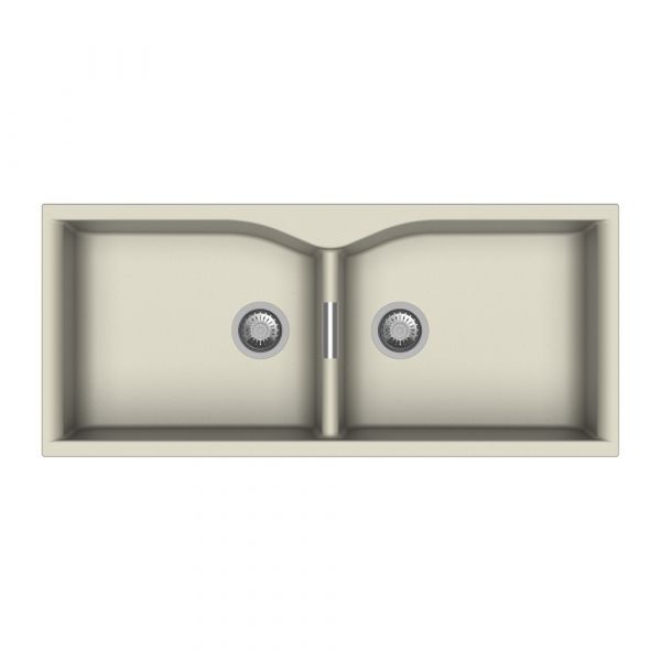 Carysil Double Bowl Quartz Sink Granite Finish