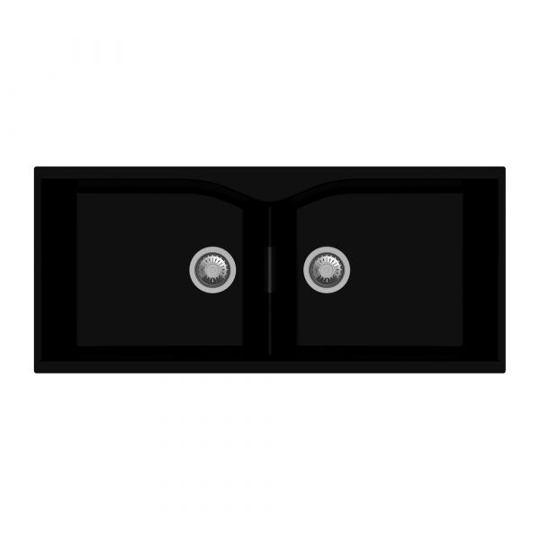 Carysil Double Bowl Quartz Sink Granite Finish