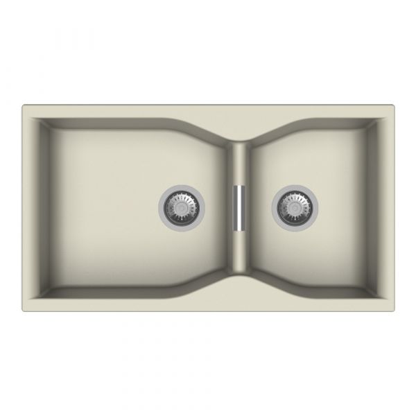 Carysil Double Bowl Quartz Sink Granite Finish